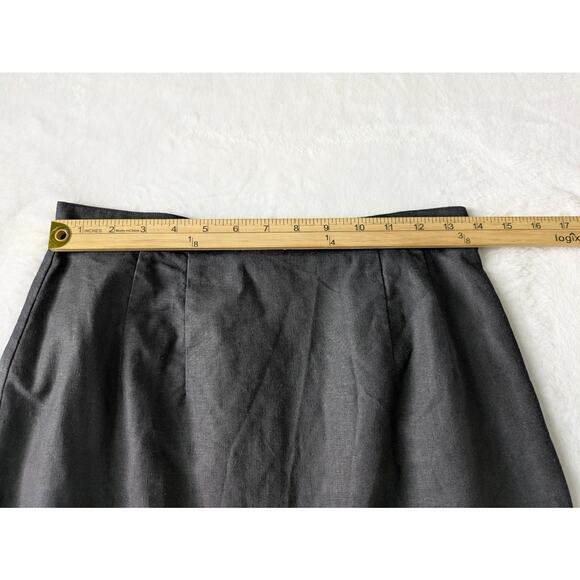 JRT Skirt Womens‎ 10 Black Linen Cotton Lined Skirt Vintage Classic Officecore - Picture 4 of 7